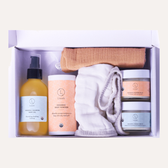 Organic full care new baby gift set - welcome little one!