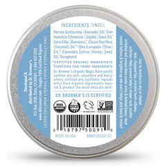 Dr. Bronner'S - Organic Magic Balm - Baby Unscented, Made with Organic Beeswax & Hemp Oil, Moisturizes & Soothes Hands, Face & Body (2 Oz, 2-Pack)