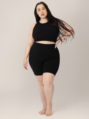 Bamboo Maternity & Postpartum Bike Short | Black