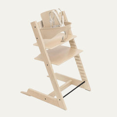 Stokke Tripp Trapp High Chair 2, Natural - Includes Chair + Baby Set with Removable Harness for Children 6-36 Months - Adjustable, Ergonomic & Easy to Clean