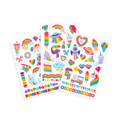 Tattoo-Palooza Temporary Tattoos - Over the Rainbow - 3 Sheets