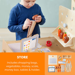 Creative Play 3 in 1 – Play Kitchen, Store & Workshop