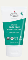 Earth Mama Organic Baby Face Nose & Cheek Balm | Moisturizer with Calendula Oil for Dry Skin Care, Natural Petroleum Jelly Alternative (2-Fluid Ounce)