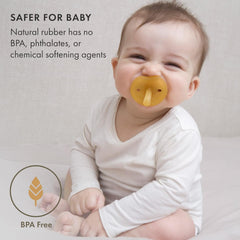 Natursutten Pacifiers 0-6 Months - 1-Pack Butterfly Shield Orthodontic Nipple Natural Rubber Safe & Soft Bpa-Free Pacifiers for Breastfeeding Babies - Newborn Pacifiers Made in Italy
