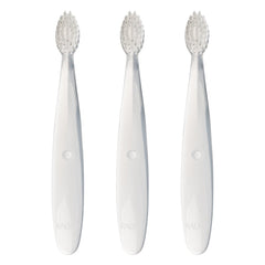 RADIUS Children'S Toothbrush Pure Brush Ultra Soft BPA Free ADA Accepted Designed for Delicate Teeth for Kids 6 Months and up - Clear - Pack of 3