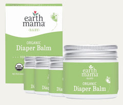 Earth Mama Organic Diaper Balm Multipurpose Baby Ointment | EWG Verified, Petroleum & Fragrance-Free with Calendula for Sensitive Skin, 2-Fluid Ounce (4-Pack)