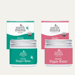 Earth Mama Nipple Butter™ & Diaper Balm | Nipple Cream & Organic Skincare for Baby | Breastfeeding & Postpartum Essentials Bundle
