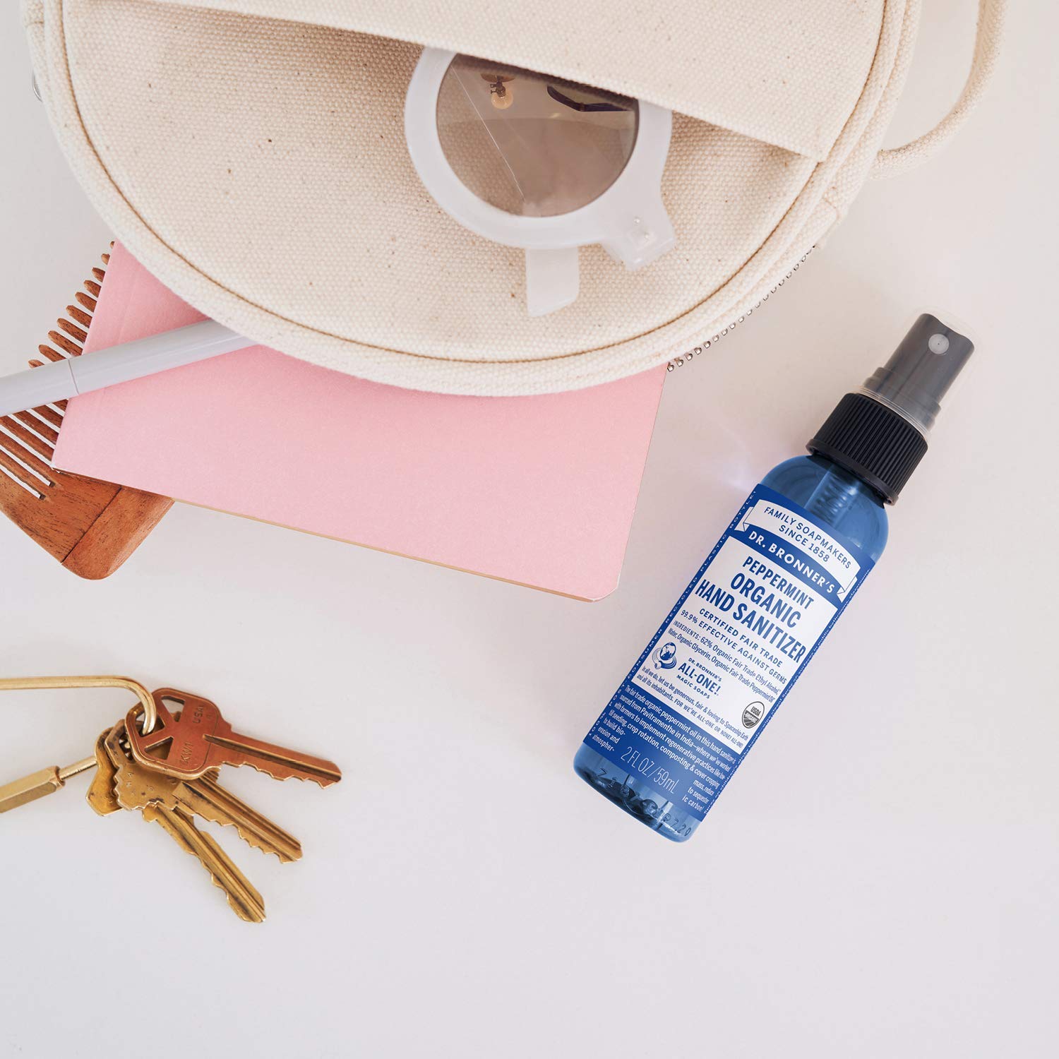 Dr. Bronner'S - Organic Hand Sanitizer Spray (Peppermint, 2 Ounce, 2-Pack) - Simple & Effective Formula, Cleanses & Sanitizes, No Harsh Chemicals, Moisturizes & Cleans Hands Dr. Bronner'S - Organic Hand Sanitizer Spray (Peppermint, 2 Ounce, 2-Pack) - Simple & Effective Formula, Cleanses & Sanitizes, No Harsh Chemicals, Moisturizes & Cleans Hands