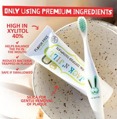 Jack N' Jill Natural Toddler Toothpaste for Baby, Kids and Infants 6 Months & Up, Fluoride Free Training Toothpaste for Toddlers 1-3, 40% Xylitol, BPA Free - Flavor Free, 1.76 Fl Oz (Pack of 1)