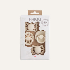 FRIGG Baby's First Pacifier Floral Heart (Cream) 4-Pack