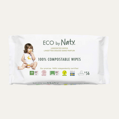 Eco by Naty Unscented 100% Compostable and Plant-Based Wipes