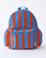Cool Kid Backpack | Blue & Rust Stripe