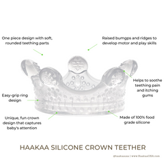Haakaa Silicone Crown Teether - Clear