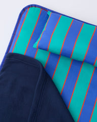Cool Kid Nap Mat | Navy & Green Stripe