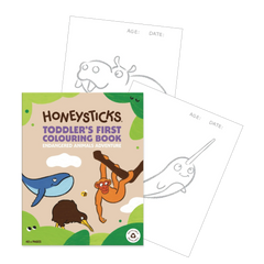 Honeysticks Toddler's First Colouring Book - Endangered Animals Adventure