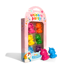Unicorn Party Finger Crayons - Set of 6