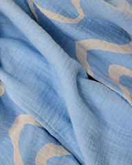 Organic Muslin Burp Cloth (Three-Pack) | Blue Waves