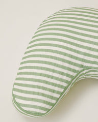 Organic Muslin Nursing Pillow Cover | Sage Stripe