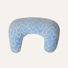 Organic Muslin Nursing Pillow Cover | Blue Waves