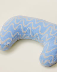 Organic Muslin Nursing Pillow Cover | Blue Waves