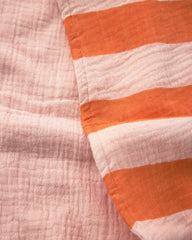 Organic Muslin Burp Cloth (Three-Pack) | Pink Wide Stripe