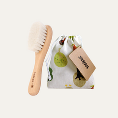 Goats Wool Wooden Baby Hairbrush 1 pk