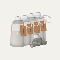 Silicone Milk Storage Bags, Reusable Breastmilk Bags for Breastfeeding