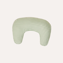 Organic Muslin Nursing Pillow Cover | Sage Stripe