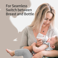 Pigeon Glass Nursing Bottle Wide Neck, Anti-Colic, Streamlined Body, Natural Feel, Easy to Clean, Heat-Resistant, 5.4 Oz(Pack of 2), Includes 2Pcs SS Nipples (0M+)