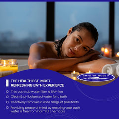 Crystal Quest White Bath Ball Water Filter β Reduces Contaminants for Softer, Smoother Skin - BPA Free
