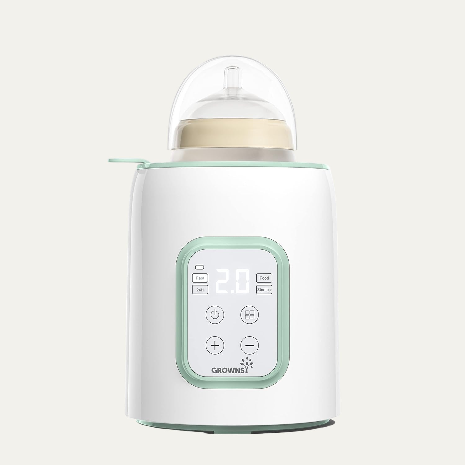 Bottle Warmer, GROWNSY 8-In-1 Fast Baby Milk Warmer with Timer for Breastmilk or Formula, Accurate Temperature Control, with Defrost, Sterili-Zing, Keep, Heat Baby Food Jars Function