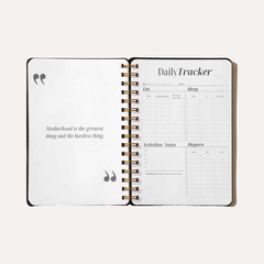 Postpartum Journal: Prompts for Mama + Daily Tracker for Baby