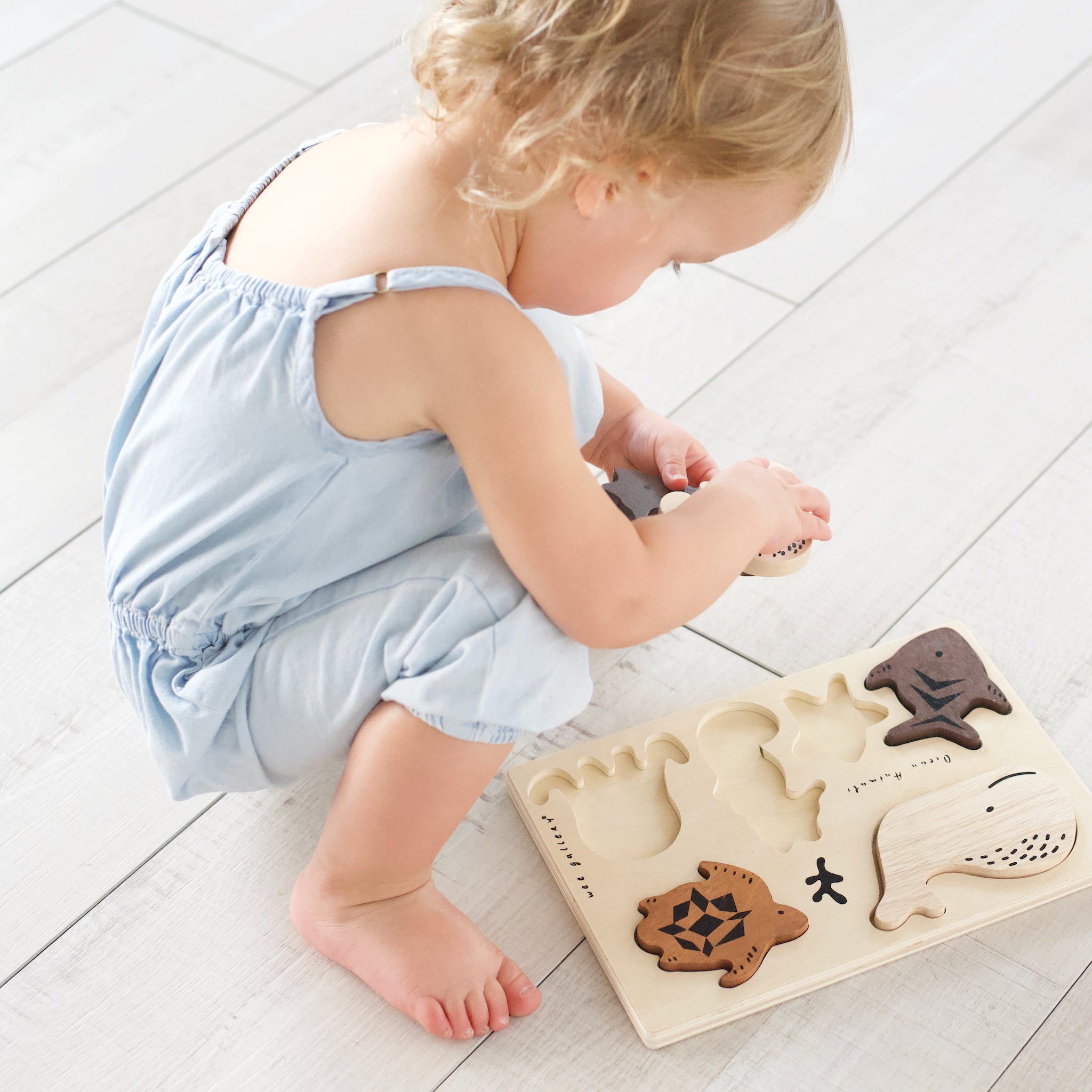 Wooden Tray Puzzle - Ocean Animals Wooden Tray Puzzle - Ocean Animals