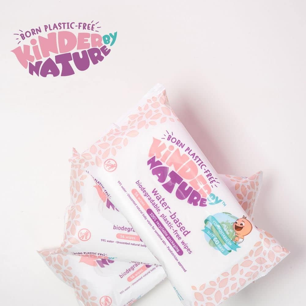 Jackson Reece Kinder by Nature Water-Based Baby Wipes - 56 Count (Case of 12 Packs) Jackson Reece Kinder by Nature Water-Based Baby Wipes - 56 Count (Case of 12 Packs)