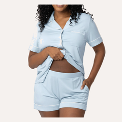 Clea Bamboo Short Sleeve Pajama Set | Mist