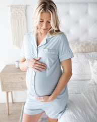Clea Bamboo Short Sleeve Pajama Set | Mist