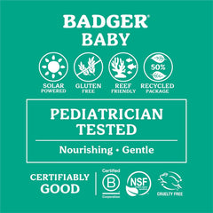 Badger SPF 40 Baby Reef Safe Natural Mineral Sunscreen Cream with Clear Zinc Oxide, Broad Spectrum & Water Resistant, Chamomile, 2.9 Fl Oz