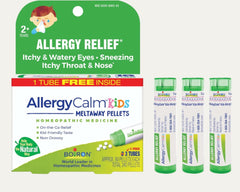 Boiron Allergycalm Kids Pellets for Relief from Allergy and Hay Fever Symptoms of Sneezing, Runny Nose, and Itchy Eyes or Throat - 240 Count, White