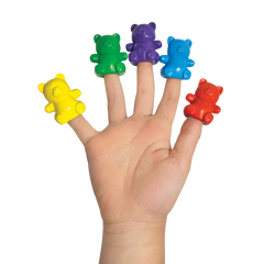 Cuddly Cubs Bear Finger Crayons - Set of 6