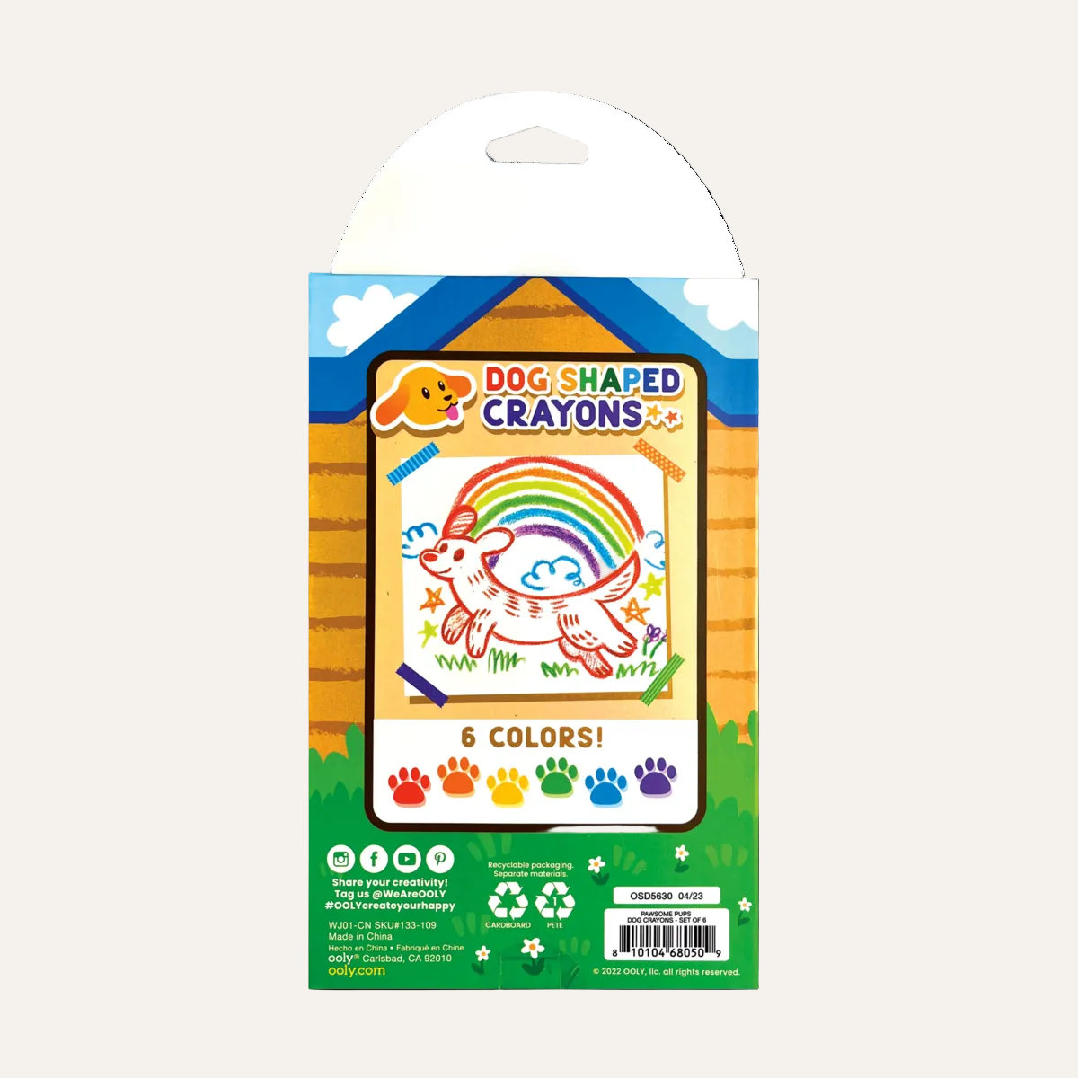 Pawsome Pups Dog Crayons - Set of 6