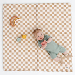 Checker Toffee Organic Cotton Mat