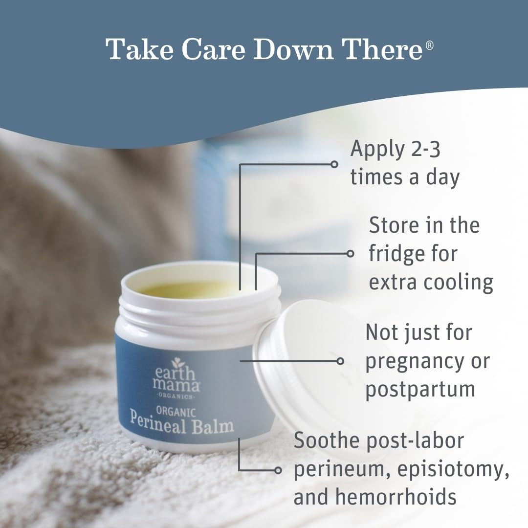 Earth Mama Postpartum Recovery Kit | Take Care down There® with Organic Perineal Balm & Herbal Perineal Spray, 2-Piece Set