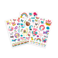 Tattoo-Palooza Temporary Tattoos - Funtastic Friends - 3 Sheets