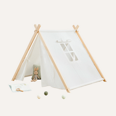 Kids Indoor Play Tent in Natural Wood
