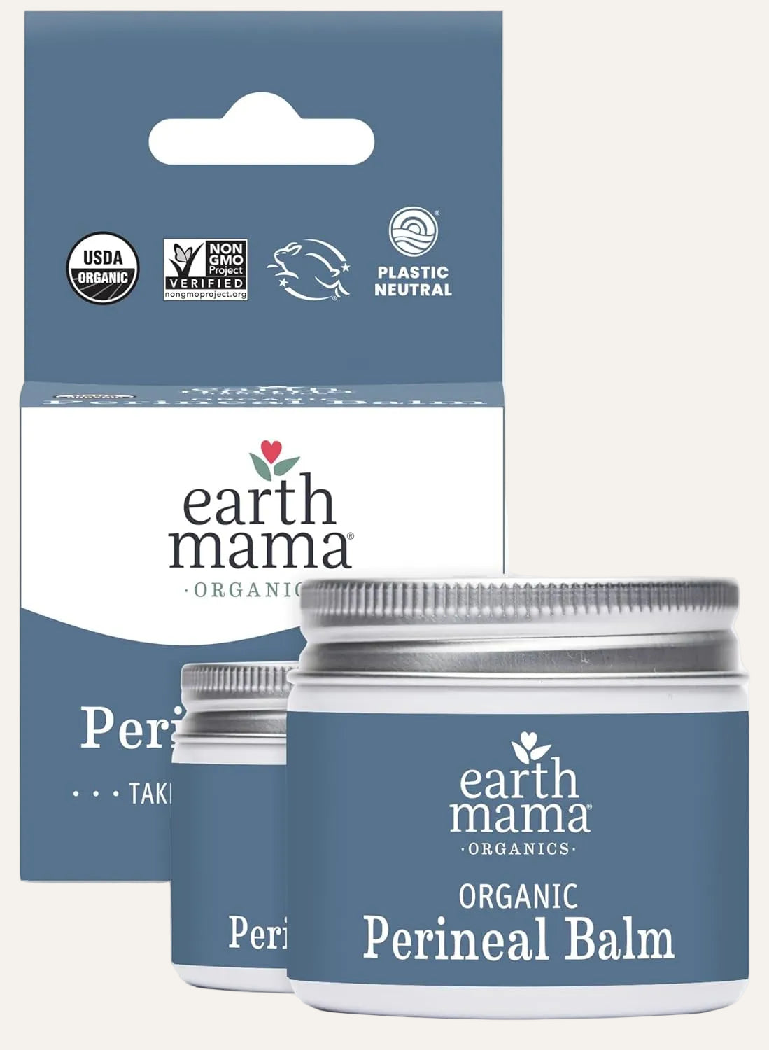 Earth Mama Organic Perineal Balm - 2 Fl Oz - Herbal Skin Balm with Organic Witch Hazel and Calendula - Pregnancy and Postpartum Essentials