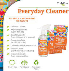 Everyday Cleaner - All Purpose Natural Cleaner Spray, Household Cleaning Supplies - 16Oz Empty Spray Bottle, 2 Refills (3 Oz Each)