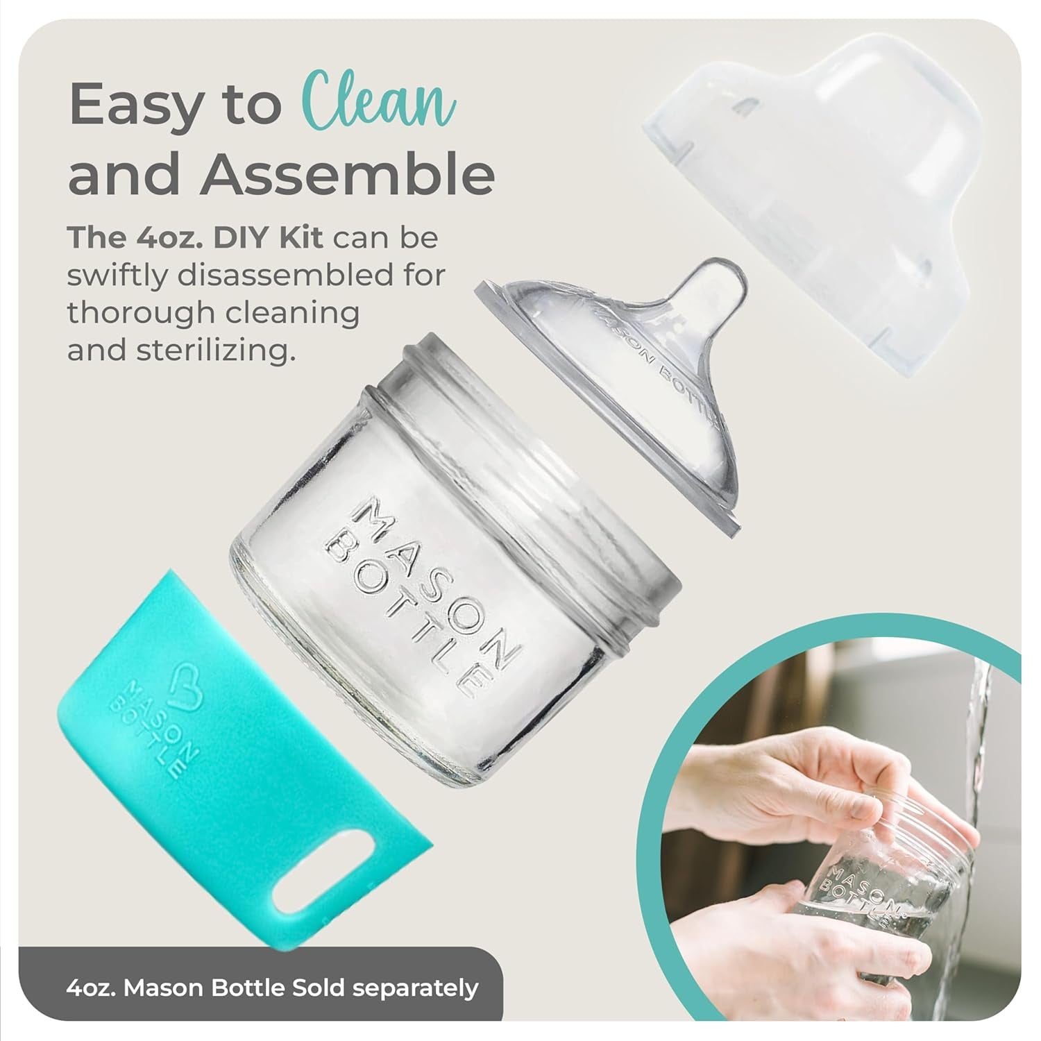 Mason Glass Baby Bottles