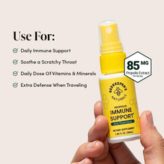 Propolis Throat Spray by Beekeeper'S Naturals - 95% Bee Propolis Extract, Natural Immune Support & Sore Throat Relief - Antioxidants, Keto, Paleo, Gluten-Free (1.06 Oz)(Pack of 1)