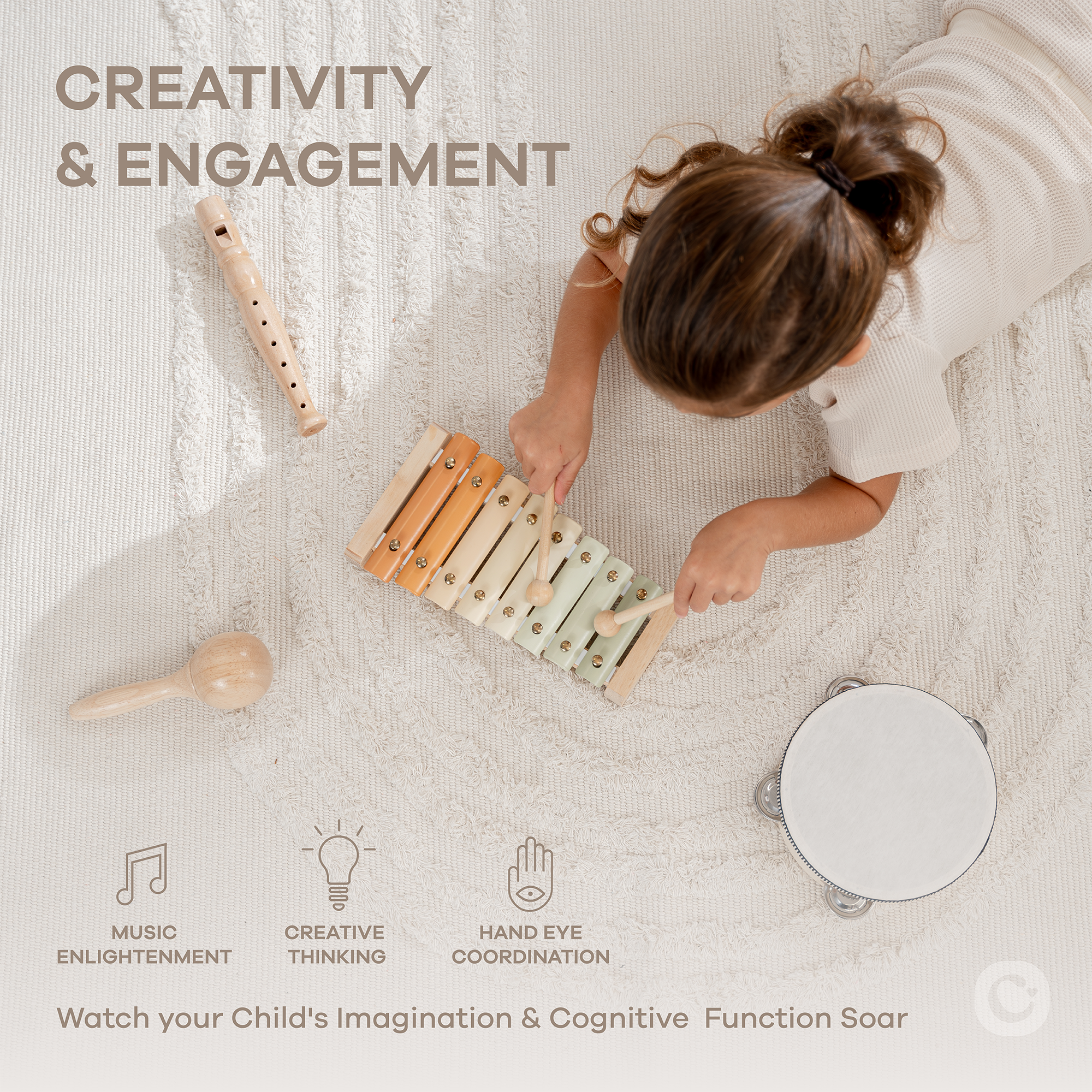 4-Piece Kids Musical Instruments for Toddlers