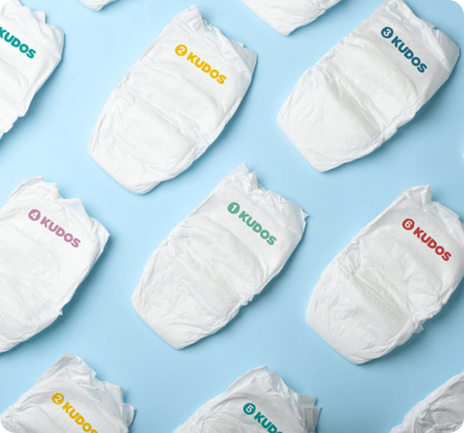 Diaper Box | 100% Cotton-Lined TCF Diapers Size 1-6 | Kudos